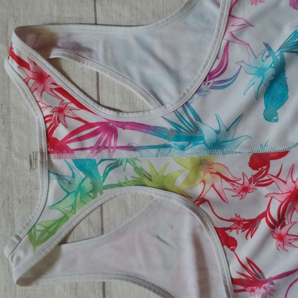 Fila White Tank Top With Tropical Pattern - Picture 5 of 7